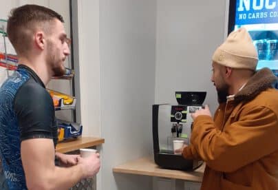 Äntligen kaffe på centret