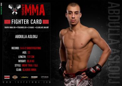 Abdullah asouj går match på trophy mma