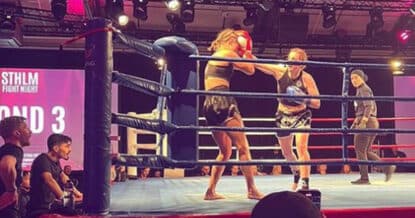 Vinst för evelina wikner på sthlm fight night