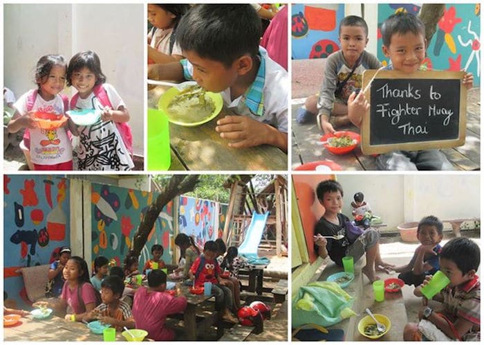 Fighter muay thai stödjer projekt i kambodja