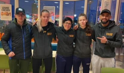 Fighter centre kickboxning på fight 80