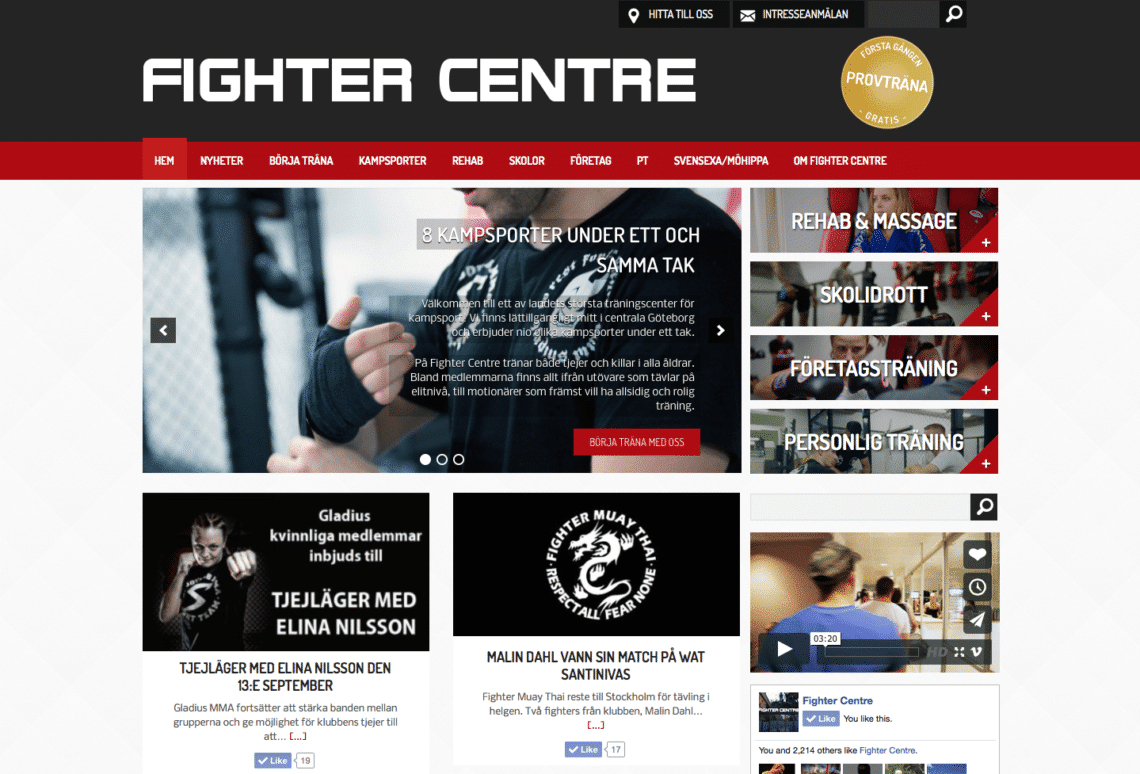 Ny hemsida för fighter centre
