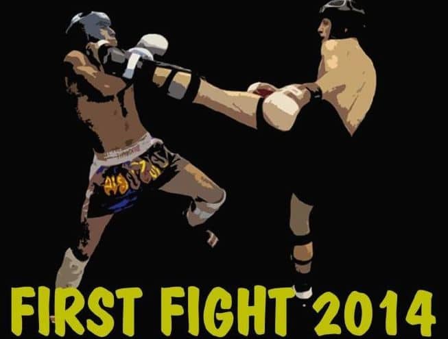 Fighter kickboxning tävlar på first fight