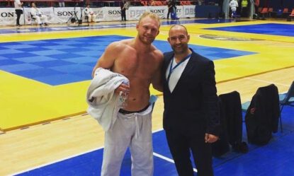 Max hederström tävlar på em i ne waza jujutsu
