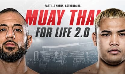 Motståndare klar för sam på muay thai for life 2.0