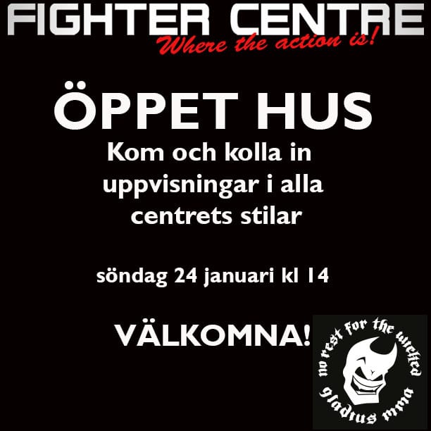 Öppet hus med mma och submission wrestling-uppvisningar