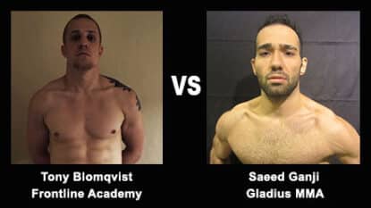 Saeed ganji klar för match på the zone fc fight night