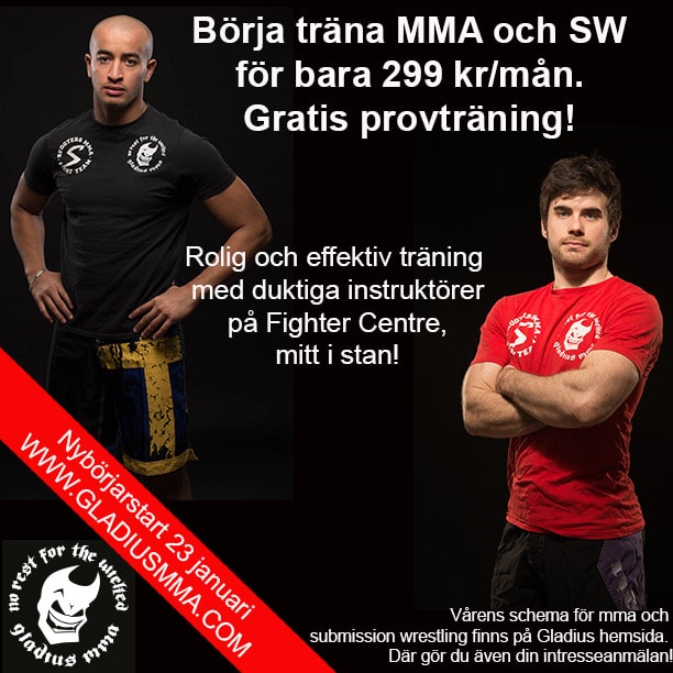 Gladius mma nybörjarstart 23e januari
