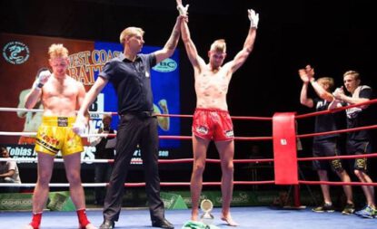 Succé för fighter muay thai på west coast battle