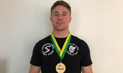 Medaljer till julius och amanda på nordic bjj open