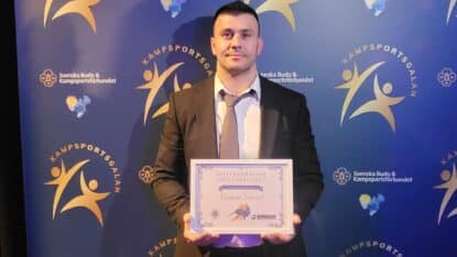 Besam yousef vinnare av svenska mma förbundets pris på kampsportsgalan 