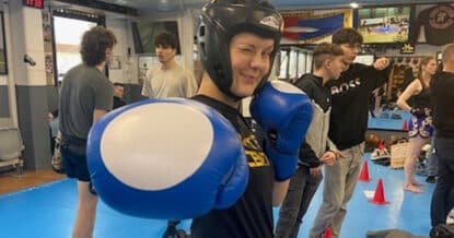 Match-förberedande kickboxningspass den 9 maj